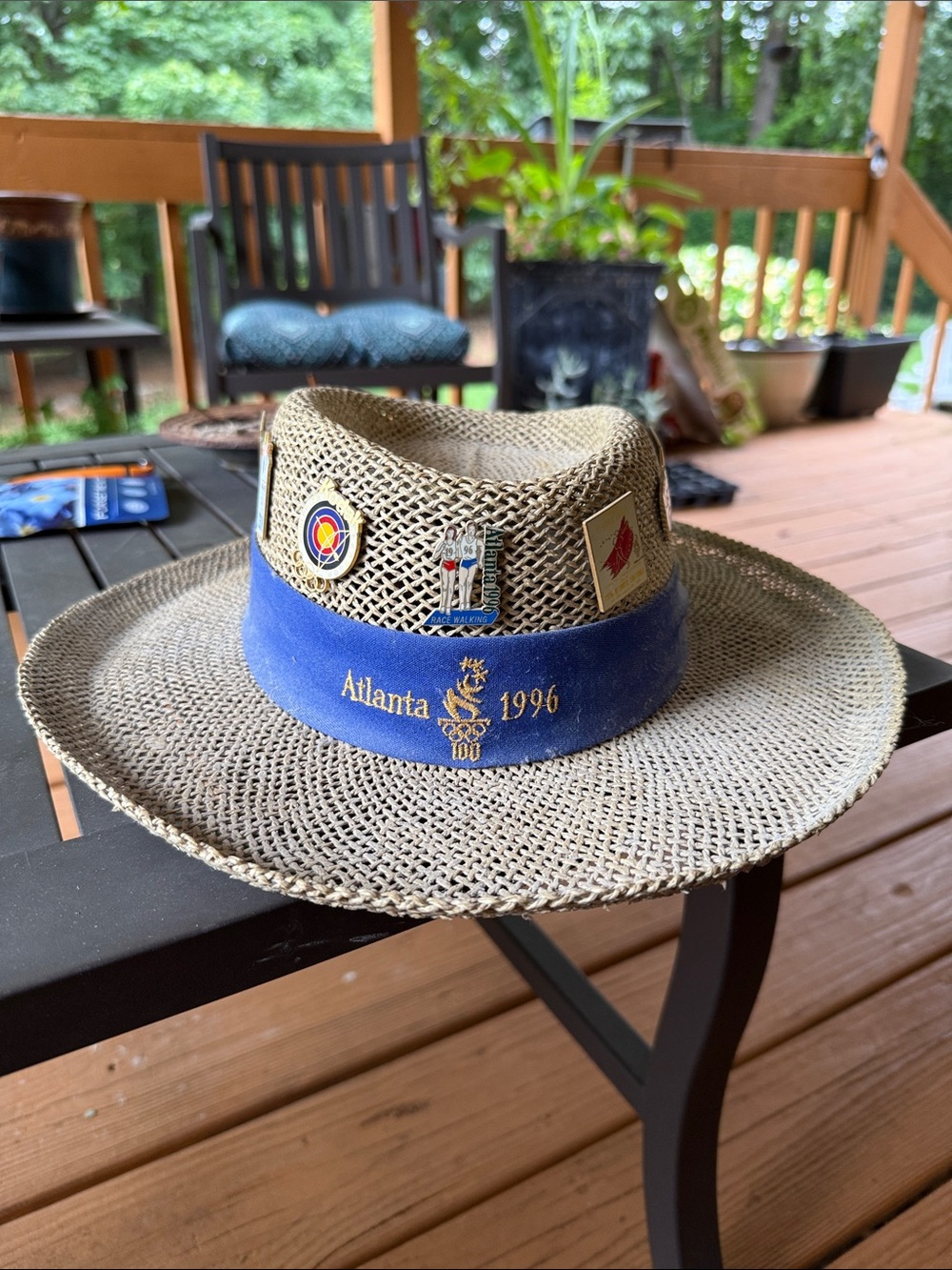 Atlanta 1996 Olympic Games Straw Hat with Blue Band